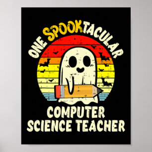 Affiche Un professeur d'informatique effrayant Halloween