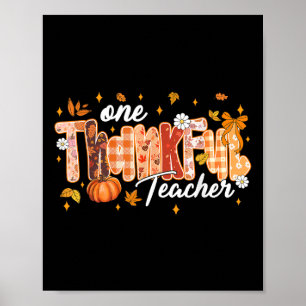 Affiche Un Professeur Remercié Thanksgiving Citrouille Aut