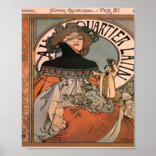 Affiche Un quartier latin Alphonse Mucha