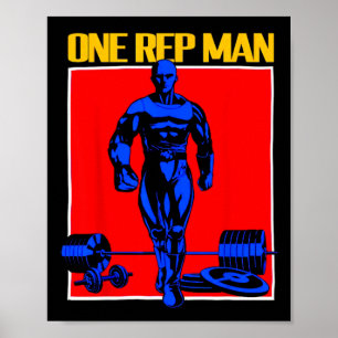 Affiche Un Rep Homme Poids Bodybuilding Gym Workout