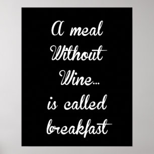 Affiche Un repas sans vin…