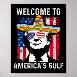 Affiche Un retour dans le Golfe amusant Trump Mexique