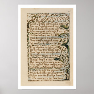 Affiche Un rêve, illustration de "Chansons d'Innocence et