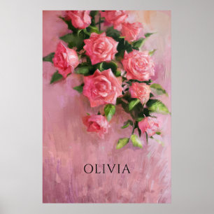Affiche Un rêve personnalisé aux teintes roses