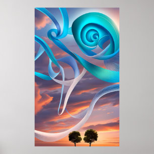 Affiche Un rêve tissé dans les nuages