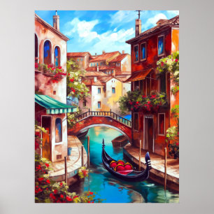 Affiche Un rêve vénitien   Gondola sur le Grand Canal