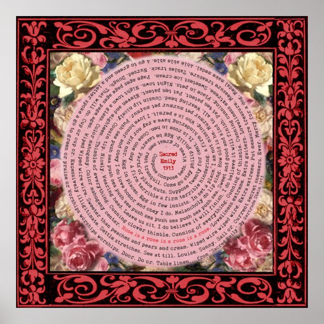 Affiche Un Rose Est Un Rose Est Un Rose (Devant)