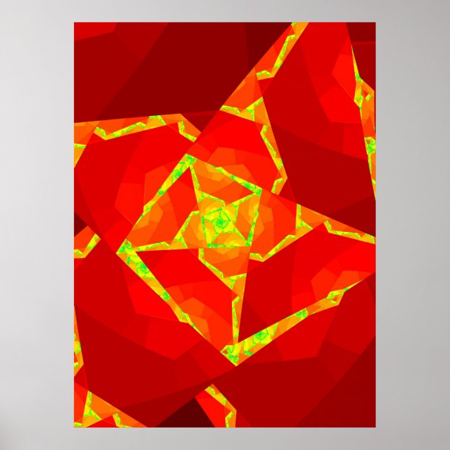 Affiche Un Rose ouvert (Devant)