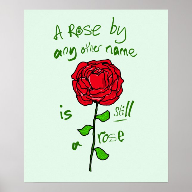 Affiche Un Rose par n'importe quel autre nom est toujours  (Devant)