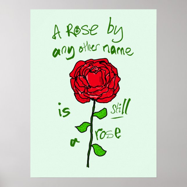 Affiche Un Rose par n'importe quel autre nom est toujours  (Devant)