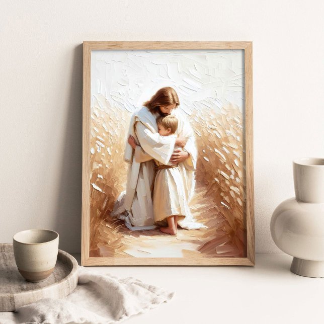 Affiche Un Sauveur guide, Art chrétien, Jésus faisant un c (Créateur téléchargé)