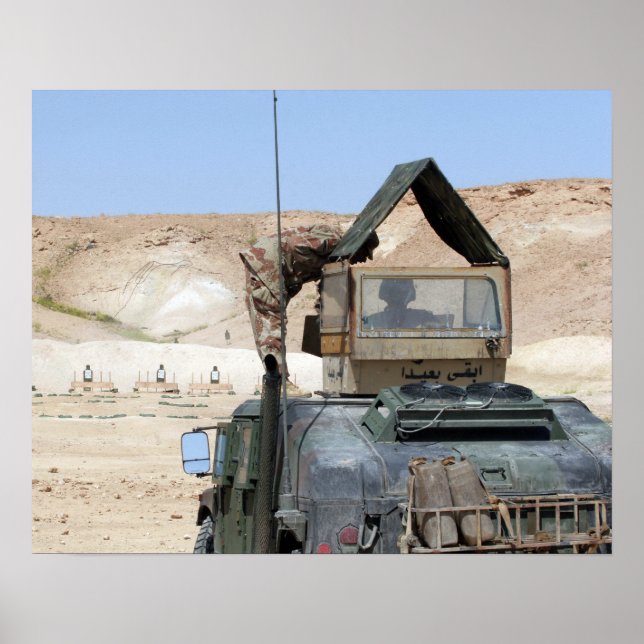 Affiche Un soldat instruit un soldat de l'armée irakienne (Devant)