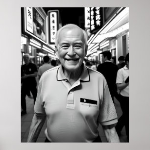 Affiche Un sourire dans la nuit néon