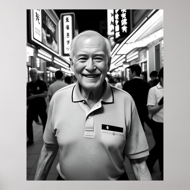 Affiche Un sourire dans la nuit néon (Devant)