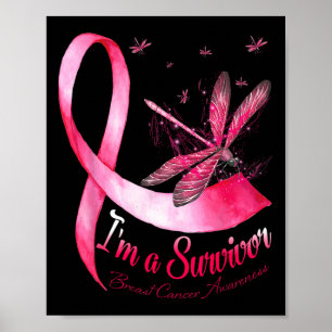 Affiche Un survivant Dragonfly Sensibilisation au cancer d
