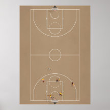 Un terrain de basket-ball illustré ci-dessus