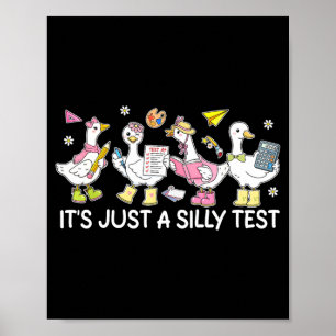 Affiche Un test idiot drôle d'étudiant oie humour de salle