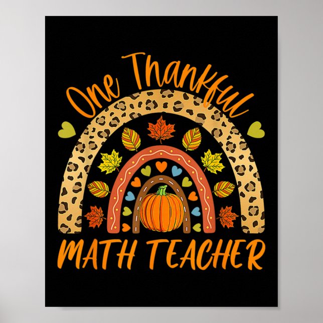 Affiche Un Thanksgiving Enseignant Math Fun Thanksgiving A (Devant)
