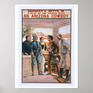 Affiche Un théâtre de cru de cowboy de l'Arizona