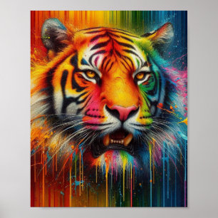 Affiche Un Tigre Coloré