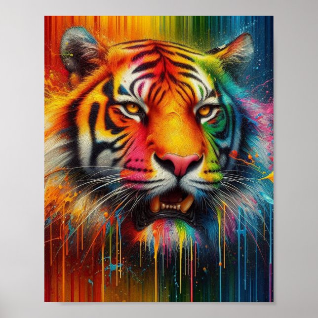 Affiche Un tigre coloré (Devant)