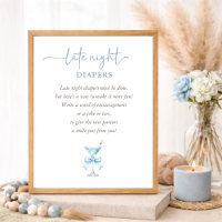 Un TIni Un Garçon Bleu Baby Shower Couches de Nuit