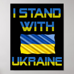 Affiche Un trident ukrainien drapeau ukrainien Ukraine