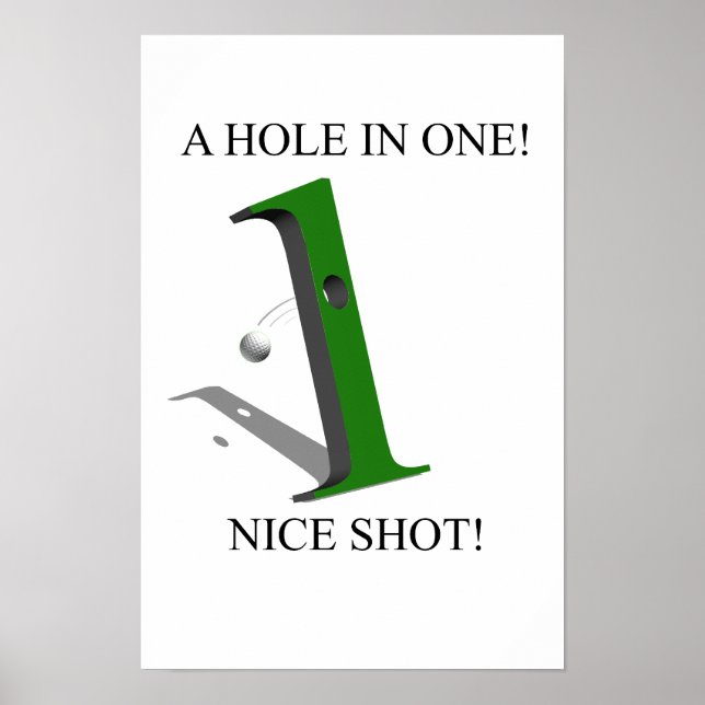 Affiche Un Trou Dans Une Balle De Golf (Devant)
