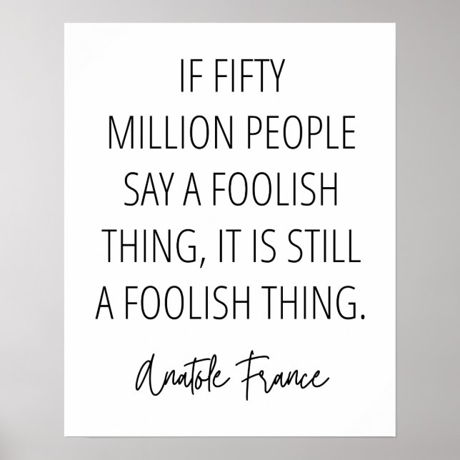 Affiche Un truc insensé est un truc insensé Peu importe (Devant)