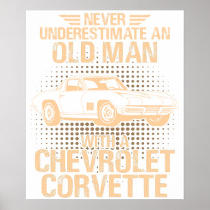 Affiche Un vieil homme CHEVROLET CORVETTE 1979 C2
