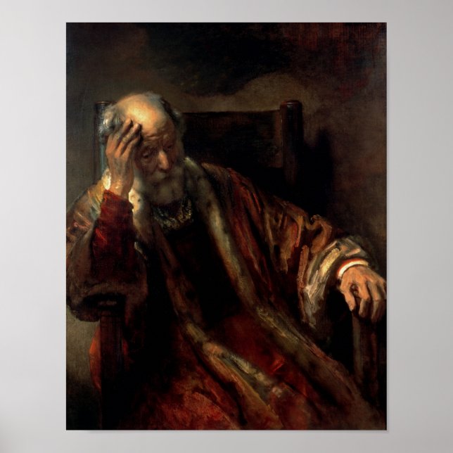 Affiche Un vieil homme dans un fauteuil (Devant)