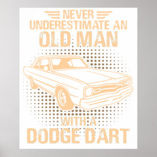 Affiche Un vieil homme Dodge Dart 73