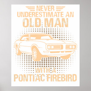 Affiche Un vieil homme Pontiac Firebird 1968