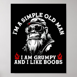 Affiche Un vieil homme simple bougon et aime (au dos)