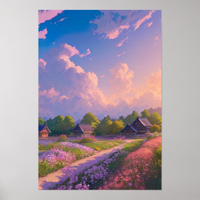 Affiche Un village champêtre japonais (Devant)