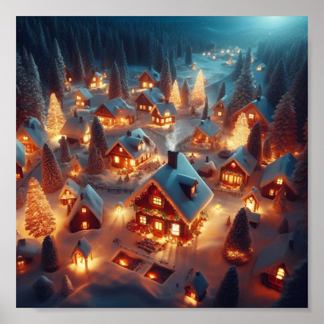 Affiche Un village de Noël cosy (Devant)