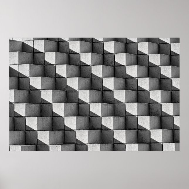 Affiche Un visage de la sculpture "Four Side Pyramid" dans (Devant)