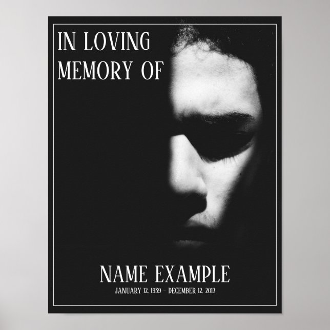 Affiche Un visage endormi dans une demi-ombre (Devant)