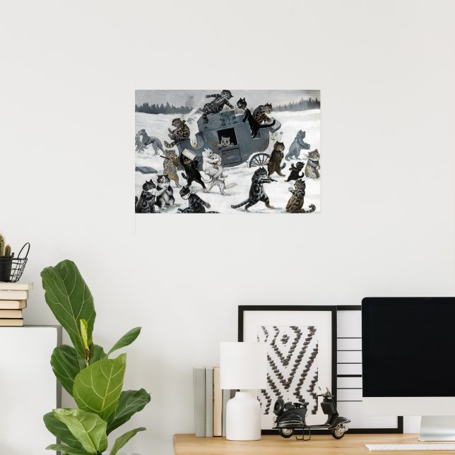 Affiche Un vol sur la route par Louis William Wain (Bureau à domicile)