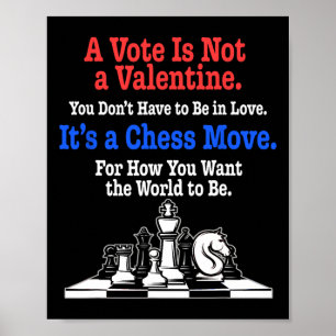 Affiche Un Vote N'Est Pas Une Saint-Valentin. C'Est Un Cou