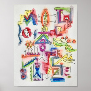 Affiche Un Voyage À L'Art Abstrait De La Boîte Aux Lettres