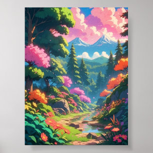 Affiche Un Voyage Anime À Travers La Nature
