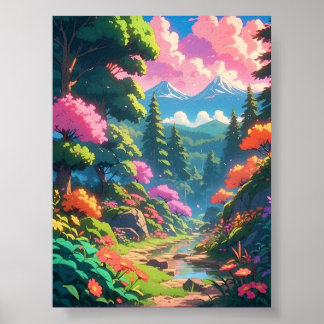 Affiche Un Voyage Anime À Travers La Nature