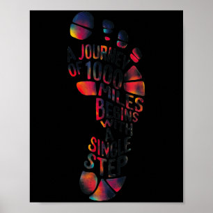 Affiche Un Voyage De 1000 Miles Commence En Une Étape