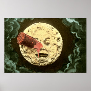 Affiche Un voyage sur la Lune film vintage 1902 photo de p