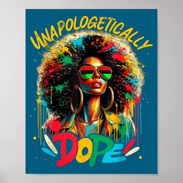 Affiche Unalogetically Afro Black Woman Black History Mela (Devant)