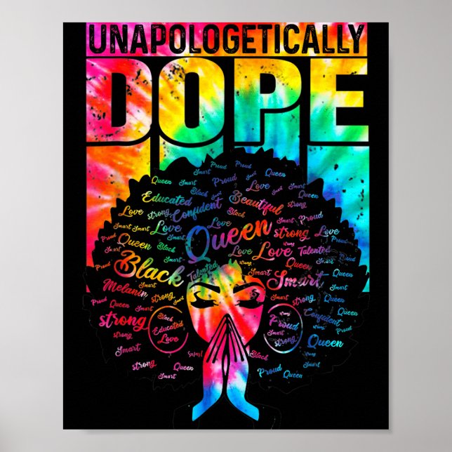 Affiche Unalogetically Black Pride Melanin African Tie Dye (Devant)