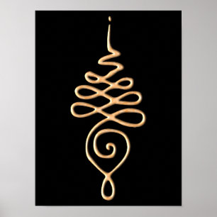 Affiche Unalome d'or