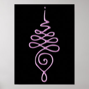 Affiche Unalome rose