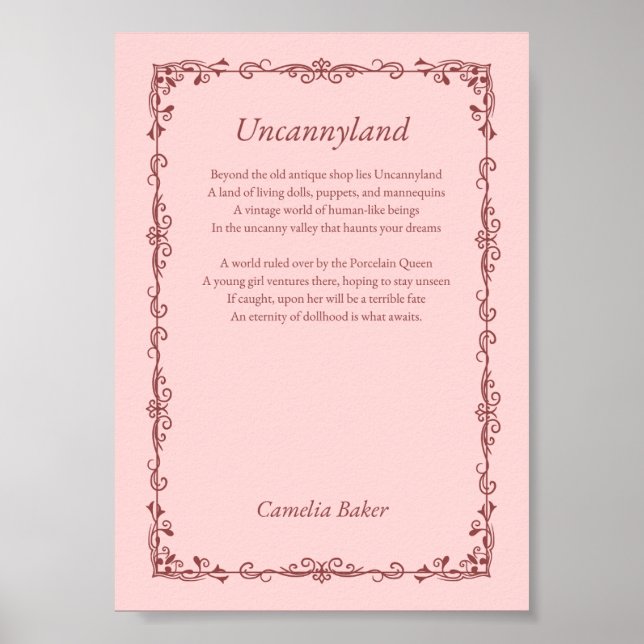 Affiche Uncannyland Poem Print (Devant)